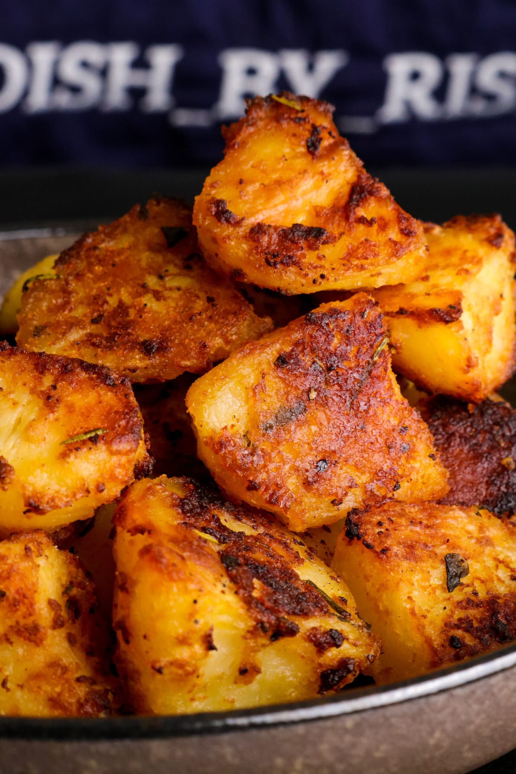 Roast potatoes background